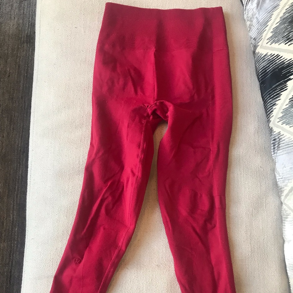 Lulu lemon red spandex leggings